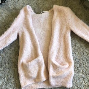 H&M Fuzzy Pink Sweater